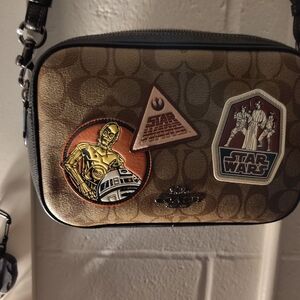 Coach Brown Star Wars Themed Messenger Bag